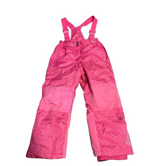 Weatherproof 32 ski bibs pink youth xs 5/6 rn#74299 - Picture 1 of 6